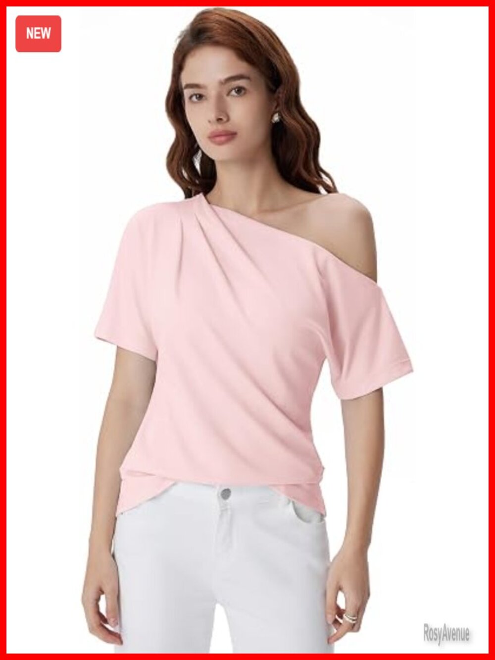 Off the Shoulder Top Short Sleeve Asymmetrical Going Out T-Shirt Summer